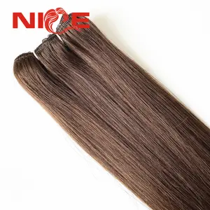 Nicehair Russian hair Cuticle Aligned Remy Virgin Flat Weft Double Drawn Hair Extensions 10 A Wefts Hair Extension