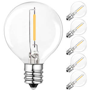 6/25 pièces G40 LED guirlande lumineuse ampoule LED lampes tungstène LED ampoules E12 Base douille support ampoule pour la maison - Product Image 5