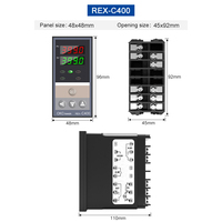 Relé de Salida de 1 Alarma, Controlador de Temperatura Digital de 12 V CA, Termostato Digital REX-C400