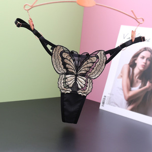 2025 nuevo diseño transpirable cuidado de la piel una pieza ajuste cinturón transparente cintura baja bordado Sexy Lady <span class=keywords><strong>String</strong></span> Panty - Product Image 1
