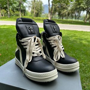 Stivali Eleganti in Vera <span class=keywords><strong>Pelle</strong></span> di Alta Qualità per Uomo, con Zip e Lacci, Taglie Grandi, Stivaletti alla Moda Casual con Supporto per l'Arco Plantare e Antiscivolo - Product Image 2