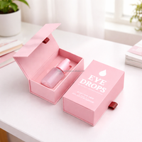 Boîte à gouttes pour les yeux rose personnalisée Kexin, boîte d'emballage en papier rigide de qualité supérieure avec fermeture magnétique pour flacon de sérum cosmétique, boîte cadeau