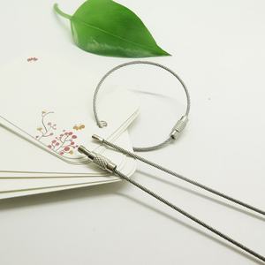 YIWANG Screw Lock Cable <b>Rope</b> Stainless Steel Wire Keychain Keyring - Product Image 5