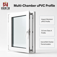 Ventanas Abatibles y Oscilobatientes de UPVC con Marco Resistente a Impactos y Aislamiento Térmico para Proyectos de Villas, Venta al Por Mayor, Fabricante con Certificación CE