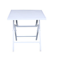 Meubles d'extérieur en aluminium Joyeleisure, table pliante portable, tables carrées légères