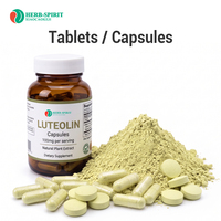 Poudre de Lutéoline Liposomale, Extrait Naturel de Lutéoline en Poudre, Ingrédient Flavonoïde Pur à 98% pour Capsules et Comprimés