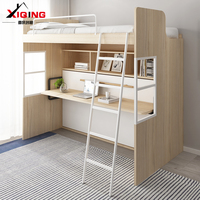 Combinaison supérieure inférieure de lit haut bas multifonctionnel en bois invisible pour mère enfant lit superposé pour enfant lit mezzanine avec bureau