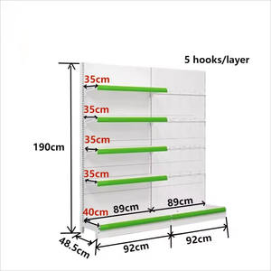Ventas directas de fábrica, precio barato, estantes de exhibición minoristas montados <span class=keywords><strong>en</strong></span> la pared de Metal para tienda de juguetes, estantes de comestibles para exhibidores de pared de tienda - Product Image 4