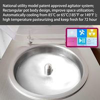 Pasteurisateurs de petite taille 30L 60L pour lait, gelato, yaourt, crème glacée, machine de pasteurisation par lots