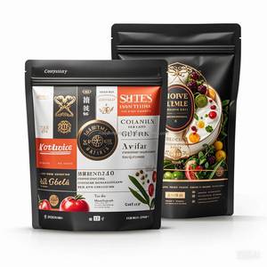 Low MOQ Custom Printed Mylar Zipper Stand up Pouches Food Packaging Glossy Finish for 100 Microns Reusable Ziplock <b>Bags</b> - Product Image 5