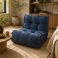 Canapé modulaire inclinable extensible à une place, rembourré en éponge, en tissu chenille, avec technologie de compression sous vide, pour hôtel, villa, style moderne
