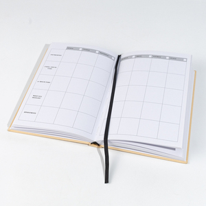 Tùy chỉnh A5 hàng tuần Tạp Chí máy tính xách tay bìa cứng <span class=keywords><strong>linen</strong></span> vải bìa với Ribbon tùy chỉnh in Nhật ký cho văn bản ghi chú - Product Image 4