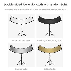 Thép không gỉ vỏ sò ánh sáng khuếch tán cong nhiếp ảnh ánh sáng phản xạ cho video studio ảnh accessor - Product Image 2