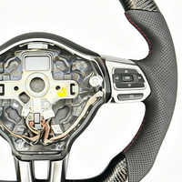 Volant en fibre de carbone fourni par l'usine pour accessoires Volkswagen, compatible avec VW MK6 MK7 Golf 7 Golf 5 6 7 GTI Jetta Passat B8 Polo