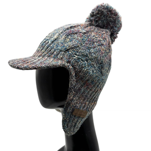 Gorro de Punto Liso con Parche de Cuero, Garantía de Calidad Personalizada, 72% Acrílico, 28% Lana, para Invierno/Esquí, Unisex, para Adultos - Product Image 1