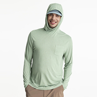 Hoodie met opdruk, UPF 50+ zonbescherming, plus size, lichtgewicht, ademend, antibacterieel, sneldrogend, geschikt voor buitensport en vissen