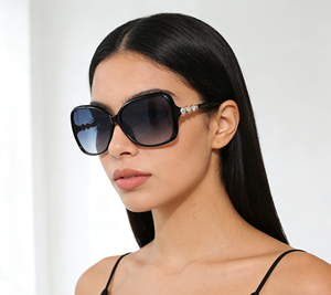Gafas de Sol de Plástico Extra Grandes para Mujer, Protección UV400, Protección Solar, Estilo Moderno para Adultos, Color Opcional, CE, Se Acepta OEM - Product Image 1
