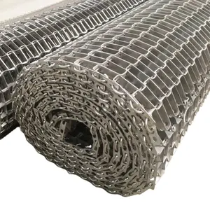 304 stainless steel chain linked plate conveyor belt balanced weave conveyor belt