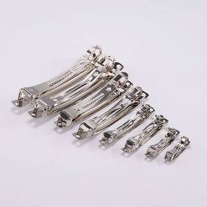 Hair Clip Spring Clip 12 Cm Rhodium Plated Iron Wide Flat <b>Snap</b> <b>Fastener</b> Daily Use Multiple Sizes Available - Product Image 4