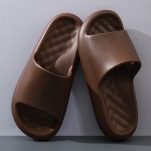 Zapatillas de verano para hombre, sandalias con suela gruesa de EVA, antideslizantes, con una sola correa, transpirables, para la playa, color marrón grisáceo, talla 40 45 - Product Image 2