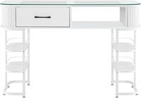 Table de manucure en bois moderne minimaliste de haute qualité, résistante à l'acétone, super durable, garantie 1 an, usage commercial