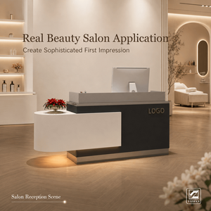 Mostrador de Recepción Moderno para Salón de Belleza, Spa, Estudio, Oficina y Mobiliario Comercial para Interiores - Product Image 1