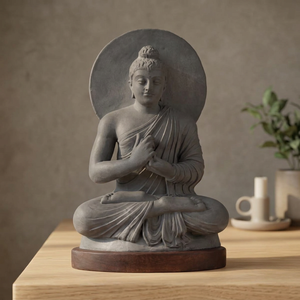 Statue de Bouddha prédicant Gandhara Art, sculpture bouddhiste, décoration de maison pour la méditation - Product Image 3