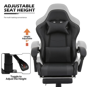 Chaise de jeu nouveau style en PU <span class=keywords><strong>pas</strong></span> chère haute qualité Silla <span class=keywords><strong>Gamer</strong></span> vente en gros d'usine siège pivotant inclinable hauteur réglable - Product Image 3