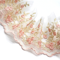 10CM largeur maille dentelle brodé fleur bricolage à la main Patchwork dentelle ruban de garniture pour fournitures de couture artisanat Textile à la maison