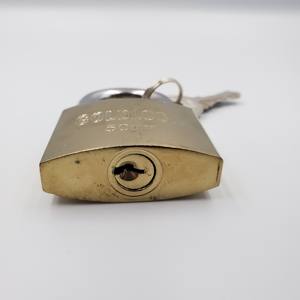 32mm delgada de tipo barato de titanio de oro pintado electrónica chapado en oro de sello de cilindro de latón de hierro candado - Product Image 5