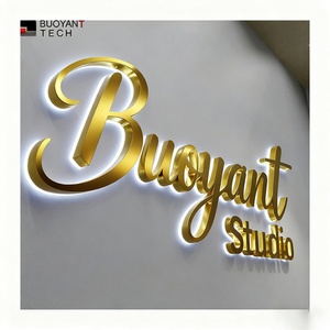Backlit Metal Sign for Business Custom Laser Cut Stainless Steel 3D Logo Sign Beauty Salon Shop Store Wall <b>Letters</b> Signage - Product Image 1