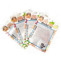 Sacs d'emballage refermables en Mylar holographique irisé arc-en-ciel, mini, transparents d'un côté, avec logo personnalisé, 8,5x13 cm