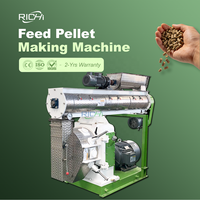 Machine de production d'aliments pour animaux de ferme (poulets, porcs, volailles) en acier inoxydable RICHI 3-4 T/H à vendre