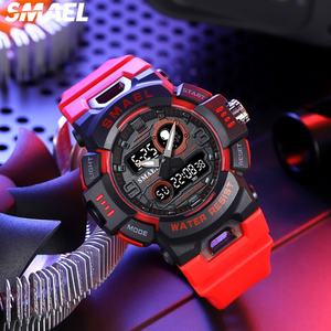 Reloj Deportivo de Doble Pantalla, Último Modelo SMAEL 8063, Relojes Multifuncionales, Reloj Digital Circular de Plástico Resistente al Agua - Product Image 1