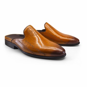 รองเท้าแตะฤดูร้อนสำหรับผู้ชายขนาดใหญ่ ปิดนิ้วเท้า หนังแท้ ลายนูน สไตล์ธุรกิจ กันลื่น สวมใส่สบาย ระบายอากาศได้ดี - Product Image 5