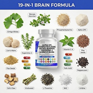 แคปซูลเสริมสมอง ZILI Brain Nootropic พร้อมสารสกัดอัลฟา จีพีซี 300 มก. พีเอส บาโคปา ใบแปะก๊วย ไลออนส์เมน ฮูเปอร์ไซน์ เอ แอล-ธีอะ นาซี วิตามินบี ซี ดี อี เมม โฟกัส โคก 60 แคปซูล - Product Image 2