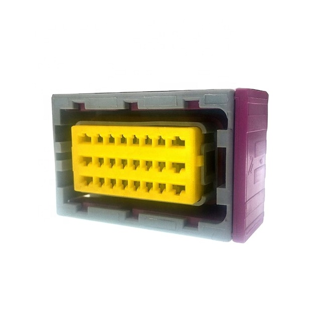 211PC249S0005 24 Pin Male Brass Contact IP67 Rated Waterproof FCI Black Iso Connector