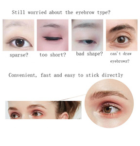 Autocollant de tatouage temporaire en forme de cheveux <span class=keywords><strong>3D</strong></span> imperméable à l'eau pour le toilettage des sourcils façonnage de l'arc en papier - Product Image 3