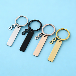Porte-clés Ywyougang Infinity Heart Bar, acier inoxydable 201, personnalisable, multicolore pour les couples et les amis - Product Image 1