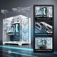 Zeromaster New Design Full Tower Gaming Computer Case Custom Factory Price 3 Sides Tempered Glass Gamer PC Case MicroATX Stock