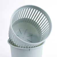 Keranjang Gantung Tanaman 2-in-1 Dua Lapis yang Dapat Dilepas dengan Rantai, Pot Bunga Plastik dengan Drainase, Keranjang Taman Dalam & Luar Ruangan