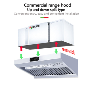 Campana Extractora Inteligente JINJELI para <span class=keywords><strong>Cocina</strong></span> Comercial, sin Ventilación, con Filtro Deflector, 98% de Eficiencia en la Eliminación de Humo, Bajo Consumo de Energía - Product Image 5
