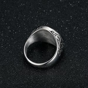 Nhẫn kiếm thép không gỉ, nhẫn Ả Rập mạ vàng 18K, phong cách Punk, hai thanh kiếm, chống nước dành cho nam - Product Image 3