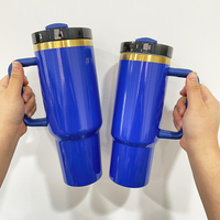 USA Warehouse Gobelet crème déco H2.0 40oz tasse de voyage 30oz gobelet de voyage plaqué or avec poignée pour gravure laser