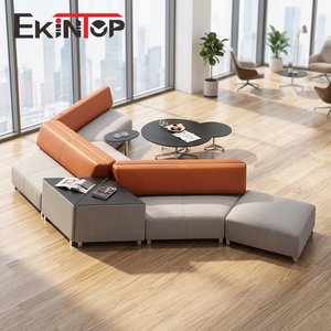 Juego de Sofás de Oficina de Tela de Estilo Nórdico de Lujo, Cómodo y Relajante, para Área de Recepción de Negocios en Hoteles Modernos - Product Image 1