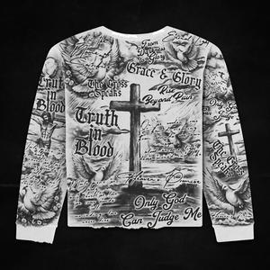 Camisetas Térmicas Extra Grandes de Punto Grueso 100% Algodón para Hombre, con Estampado en Serigrafía y Textura de Gofre - Product Image 1