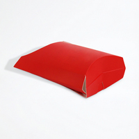 Boîte à frites en papier jetable avec logo personnalisé, cuvette en papier anti-graisse rouge pour frites, nuggets de poulet, emballage de snacks
