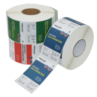 Autocollants pour produits en rouleau adhésif, vente en gros, logo personnalisé, imperméable, OEM, impression chimique UV, logo personnalisé, formes personnalisées