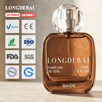 Nouvelle Bouteille de Parfum Carrée de Luxe 2026 en Verre Transparent Vide, Forme Rectangulaire Ambrée à Sertir, 30ml 50ml 100ml, avec Couvercle