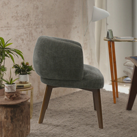 Fauteuil d'appoint de style moderne pour salon, chaise de salle à manger, hôtel, restaurant, pieds en bois de caoutchouc